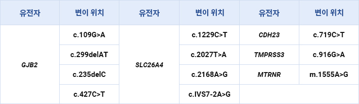 아이청진 검사 대상 및 항목