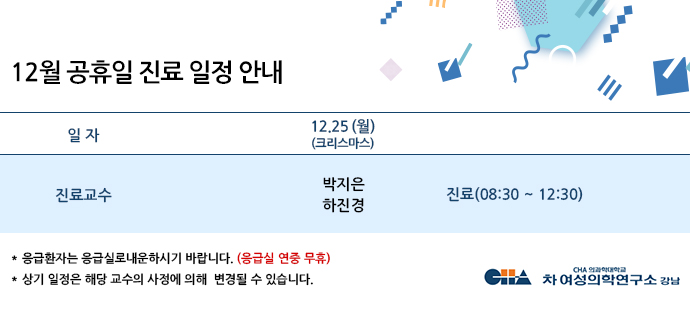 12월공휴일일정안내